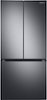 Samsung - 17.5 cu. ft. 3-Door French Door Counter Depth Smart Refrigerator with Twin Cooling Plus - Black Stainless Steel-Front_Standard