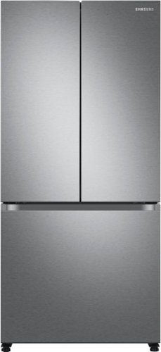 Samsung - 19.5 cu. ft. 3-Door French Door Counter Depth Refrigerator with Wi-Fi - Stainless steel