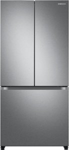 Samsung - 19.5 cu. ft. 3-Door French Door Counter Depth Refrigerator with Wi-Fi - Stainless steel - Front_Standard