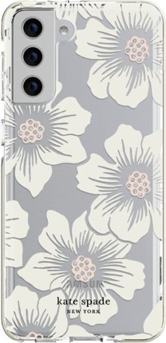 kate spade new york - Defensive Hardshell Case for Samsung Galaxy S21+ 5G - Hollyhock Floral Clear