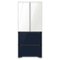 Samsung - 17.3 cu. ft. Kimchi & Specialty 4-Door French Door Smart Refrigerator with Super Precise Cooling - White-Navy Glass-Front_Standard