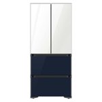Samsung - 17.3 Cu. Ft.  Kimchi & Specialty 4-Door French Door Refrigerator with WiFi and Super Precise Cooling - White-Navy Glass - Front_Standard