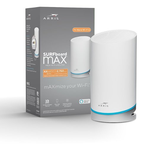 ARRIS - SURFboard mAX AX6600 Tri-Band Wi-Fi 6 Mesh Router – Model W21-Front_Standard 