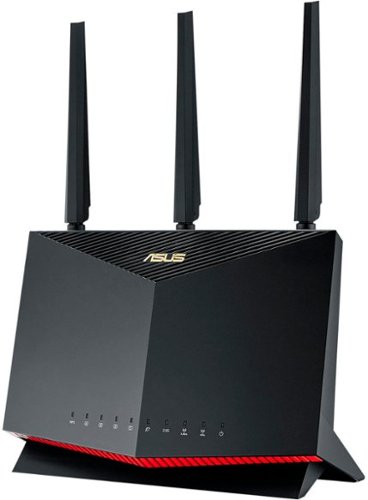 ASUS - Dual Band WiFi 6 Gaming Router, 802.11ax, Mobile Game Mode, Free Internet Security, Mesh WiFi support - Black