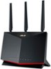 ASUS - Dual Band WiFi 6 Gaming Router, 802.11ax, Mobile Game Mode, Free Internet Security, Mesh WiFi support - Black-Front_Standard