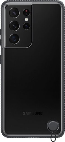 Samsung - Clear Protective Cover Case for Galaxy S21 Ultra - Black