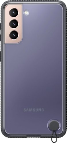 Samsung - Clear Protective Cover Case for Galaxy S21 - Black