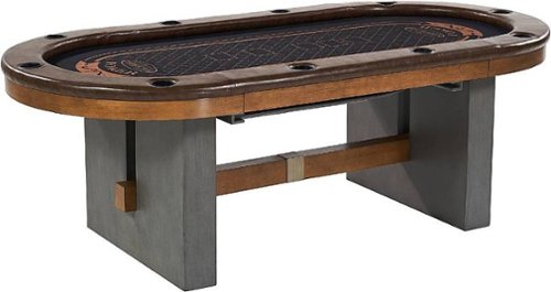 Barrington - Urban 10-Player Poker Table with Dining Top - Brown/Gray-Angle_Standard 