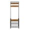 Hastings Home - Entryway Coat Rack and Shoe Bench - Black-Alt_View_Standard_17