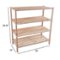 Hastings Home - Shoe Rack, Storage Bench Closet, Bathroom, Kitchen, Entry Organizer, 4-Tier Space Saver Shoe Rack - Wood-Alt_View_Standard_14