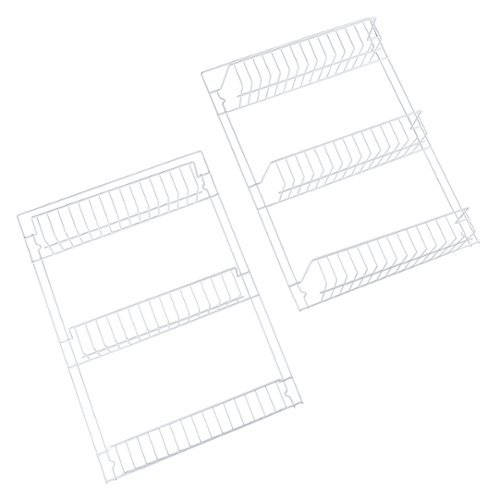 Hastings Home - Hanging Storage Rack- Metal Over the Door Shelving for Pantry, Kitchen, Bathroom and Home - White-Alt_View_Standard_16 