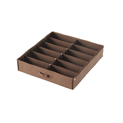 Hastings Home - Under Bed Shoe Storage Organizer - Brown-Alt_View_Standard_16 