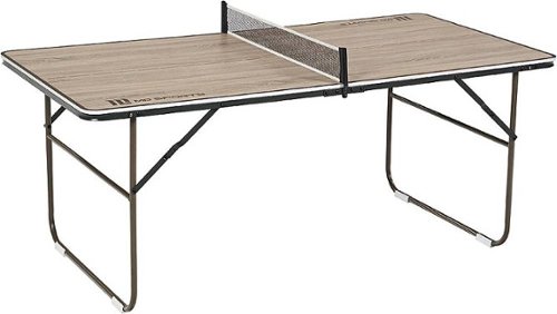 MD Sports - Quick Fold Table Tennis Table - Brown-Front_Standard 