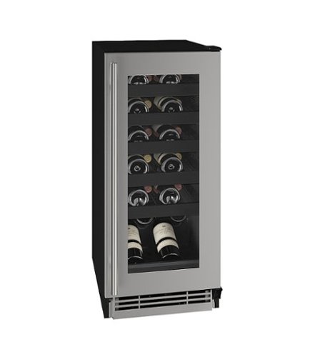U-Line - 1 Class 24-bottle Wine Refrigerator with Convection cooling system - Stainless Steel-Left_Standard 