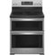 GE Profile - 6.6 Cu. Ft. Freestanding Double Oven Electric True Convection Range with No Preheat Air Fry and Wi-Fi - Stainless Steel-Front_Standard