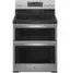 Front. GE Profile - 6.6 Cu. Ft. Freestanding Double Oven Electric True Convection Range with No Preheat Air Fry and Wi-Fi - Stainless Steel.