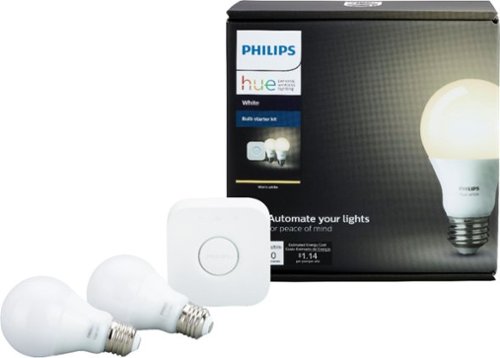 Philips - Geek Squad Certified Refurbished Hue Bluetooth Smart A19 LED Starter Kit - White