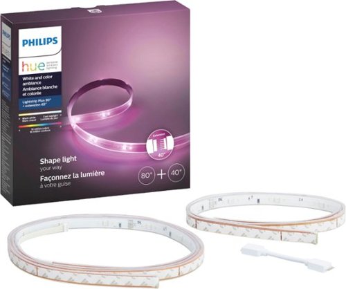 Philips - Geek Squad Certified Refurbished Hue White and Color Ambiance Lightstrip Bundle