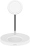 Belkin - BoostCharge Pro 2-in-1 Wireless Charger Stand with MagSafe for iPhone 14/13/12 Series Devices - White-Front_Standard