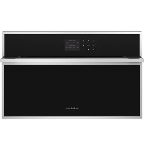 Monogram - Minimalist 30" Built-In Single Electric Convection Wall Oven with Steam Cooking - Stainless steel