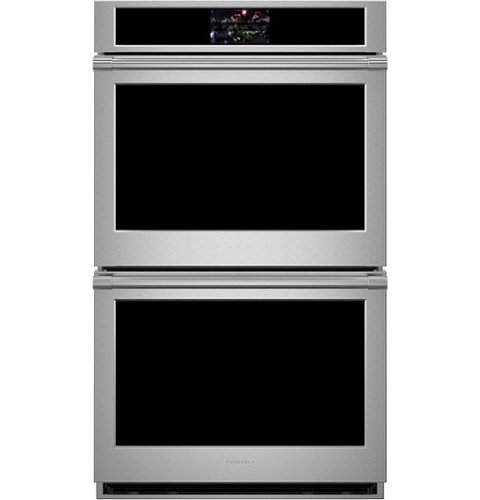 Monogram - Statement 30" Built-In Double Electric Convection Wall Oven with No-Preheat Air Fry - Stainless steel