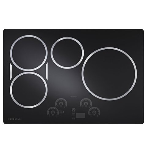 Monogram - 30" Built-In Electric Induction Cooktop with 4 Elements - Black graphite