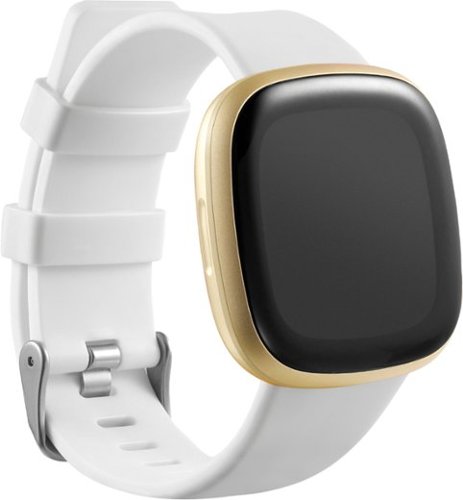 Modal™ Silicone Watch Band for Fitbit Versa 3 and Fitbit Sense - Pure white WORLDWIDE DELIVERY