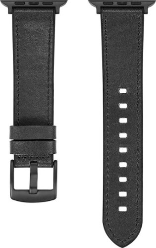 Platinum™ - Horween Leather Band for Apple Watch 42mm, 44mm, 45mm (Series 1-9) and Apple Watch Ultra Series 1-2 49mm - Black