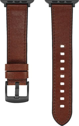 Platinum™ - Horween Leather Band for Apple Watch 42mm, 44mm, 45mm (Series 1-9) and Apple Watch Ultra Series 1-2 49mm - Bourbon