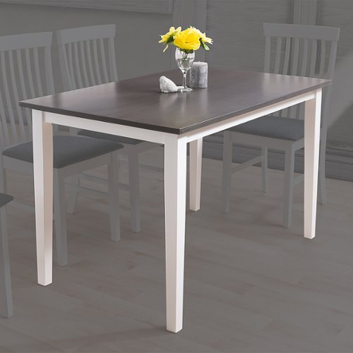 CorLiving - Michigan Two Tone White and Gray Dining Table - White/Gray