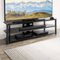 CorLiving - TV Bench with Open Shelves for TVs up to 85" - Black Gloss-Left_Standard 