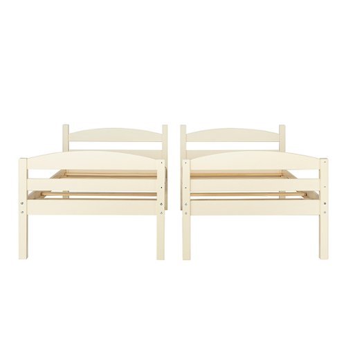 Walker Edison - Rustic Solid Wood Twin Bunk Bed with Trundle - White