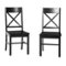 Walker Edison - Modern Farmhouse X-Back Dining Chairs, Set of 2 - Antique Black-Front_Standard