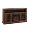 Traditional 58" Tall Glass Two Door Soundbar Storage Fireplace TV Stand for Most TVs up to 65"-Angle_Standard