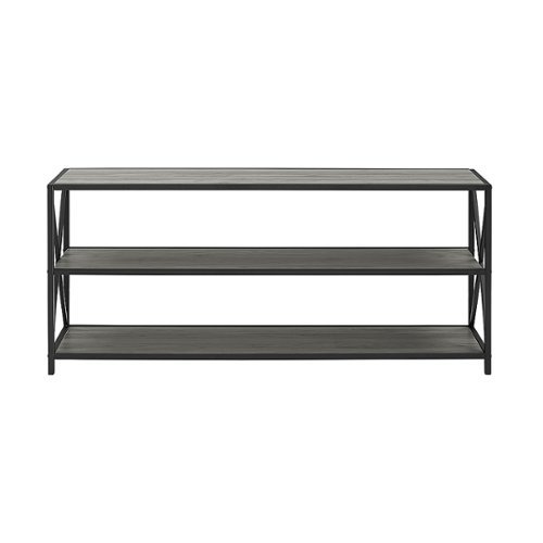 

Walker Edison - 3-Piece Industrial Bookcase Set - Slate Grey