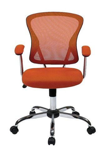 OSP Home Furnishings - Juliana Task Chair with Mesh Fabric Seat - Orange