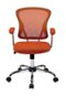 OSP Home Furnishings - Juliana Task Chair with Mesh Fabric Seat - Orange-Front_Standard