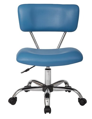 OSP Home Furnishings - Vista Task Office Chair in Faux leather - Blue
