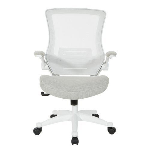 Office Star Products - White Screen Back Manager's Chair - Linen Stone