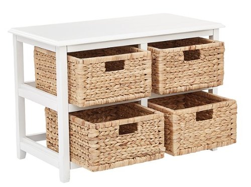 OSP Home Furnishings - Seabrook Two-Tier Storage Unit with Natural Baskets - White-Alt_View_Standard_15 
