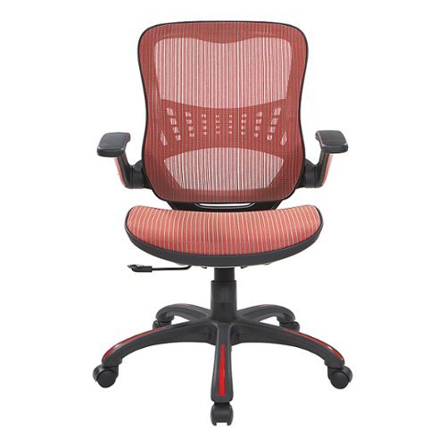 Office Star Products - Mesh Seat and Back Manager’s Chair in Mesh - Red