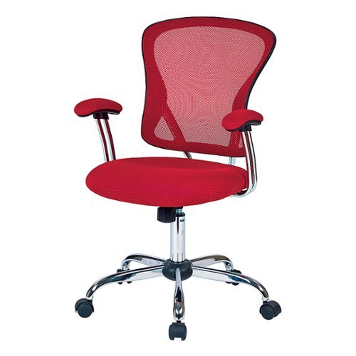 OSP Home Furnishings - Juliana Task Chair with Mesh Fabric Seat - Red