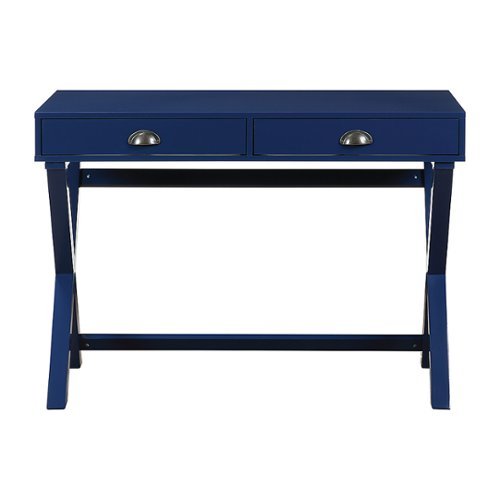 OSP Home Furnishings - Washburn Chic Campaign Writing Desk in Finish - Lapis Blue