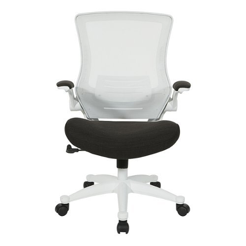 Office Star Products - White Screen Back Manager's Chair - Linen Black