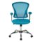 OSP Home Furnishings - Juliana Task Chair with Mesh Fabric Seat - Blue-Front_Standard