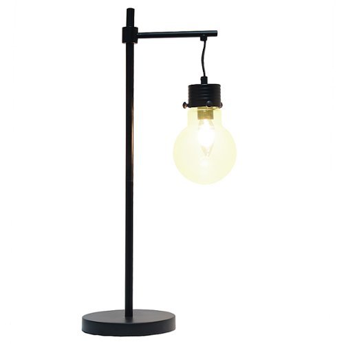 Lalia Home - 1 Light Beacon Table Lamp with Clear Glass Shade - Matte Black