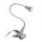 Simple Designs - 1W LED Gooseneck Clip Light Desk Lamp - Silver-Front_Standard