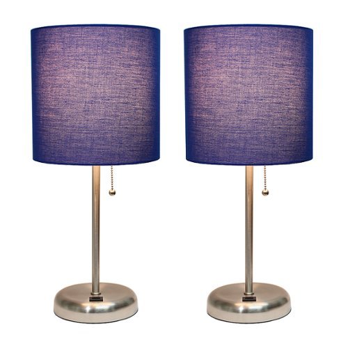 

Limelights - Stick Lamp with USB charging port and Fabric Shade 2 Pack Set
