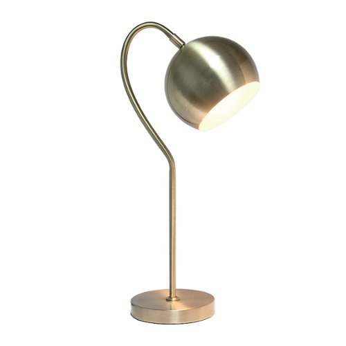 Lalia Home - Mid Century Curved Table Lamp with Dome Shade