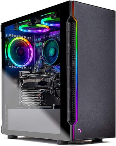 Skytech Gaming - – SHADOW Gaming Desktop – AMD Ryzen 7 2700X – GeForce GTX1660 – 16GB DDR4 3000 Memory – 500G SSD - Black-Front_Standard 